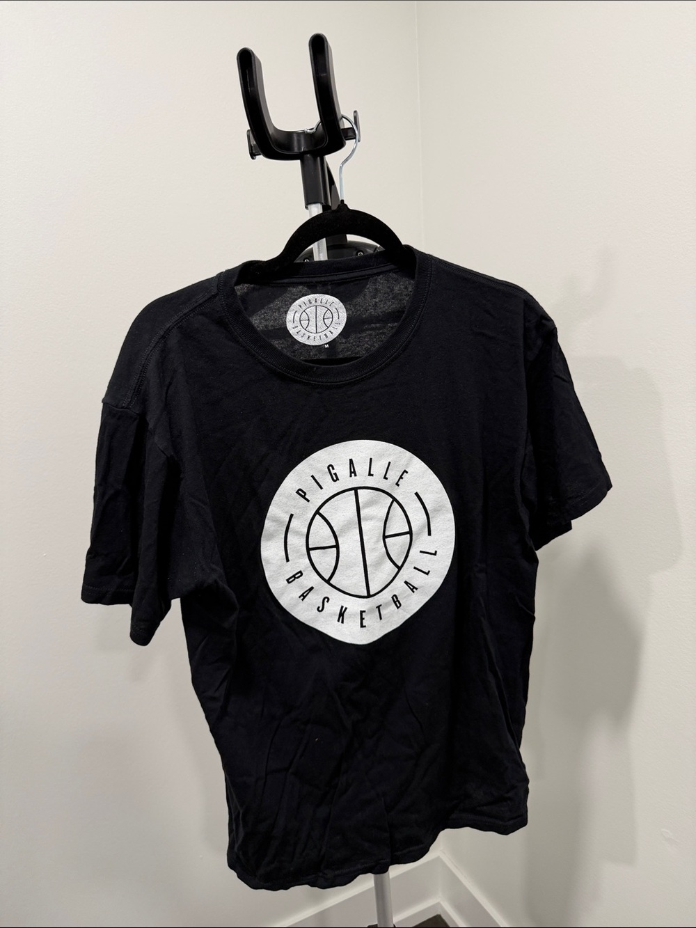 Pigalle Black Basketball Logo Short Sleeve Tee